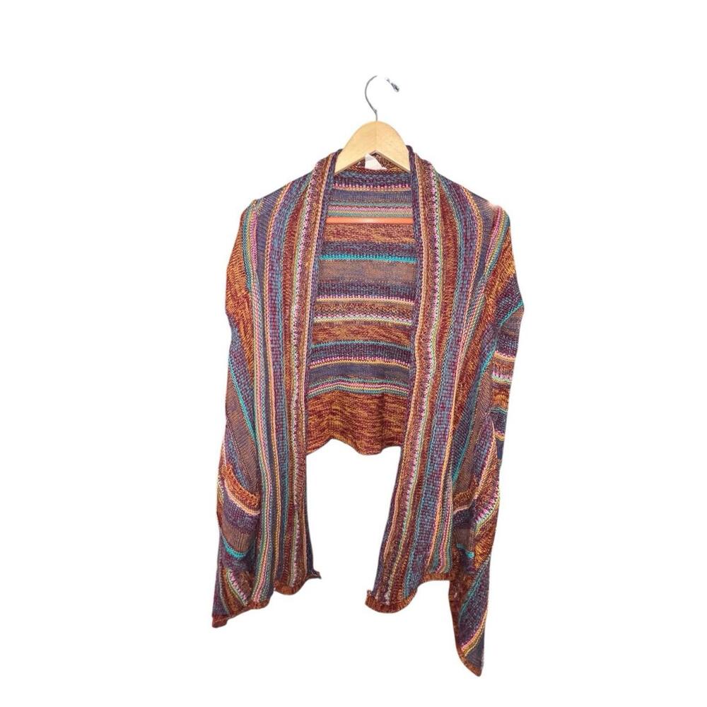 SOLD Billabong Listen Up‎ Cardigan Sweater Women's S Boho Multicolor Open Knit